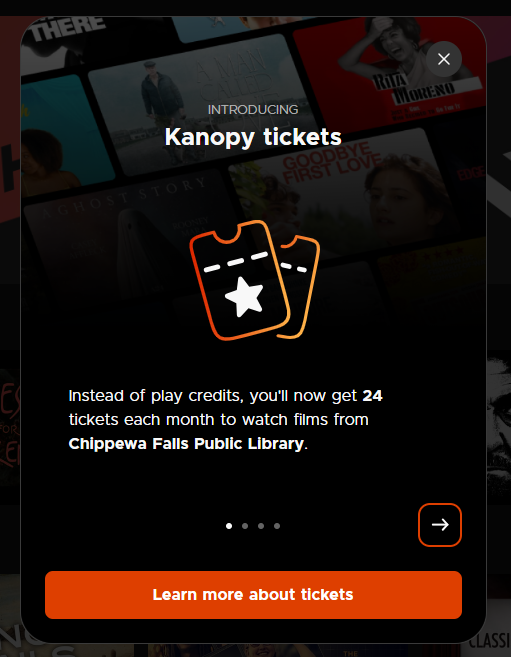 Kanopy Ticket Update